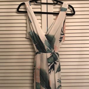 Floral print cutout maxi dress